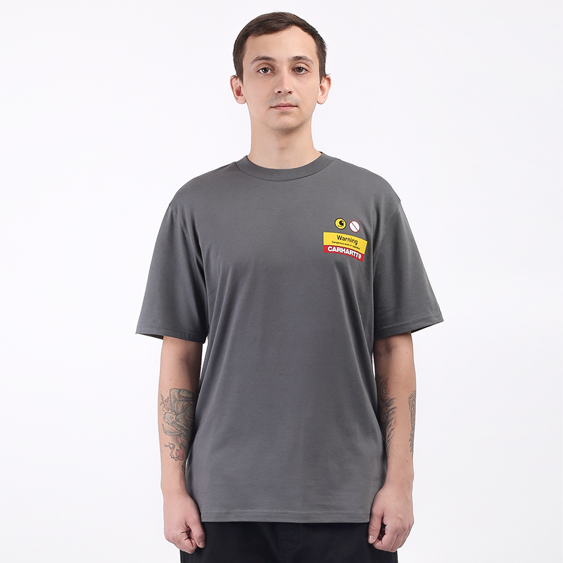 Мужская футболка Carhartt WIP S/S Warning T-Shirt (I028488-husky)  - цена, описание, фото 1